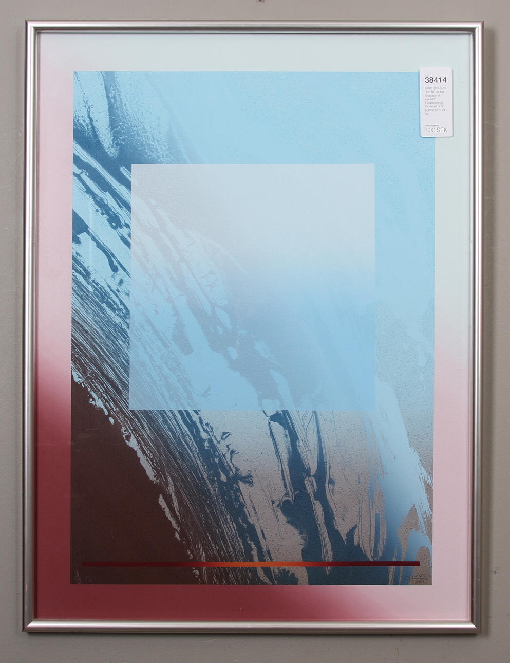 CURT HILLFON. "Himlen räcker ända ner till marken". Färgseriegrafi. Signerad och numrerad 6/100.