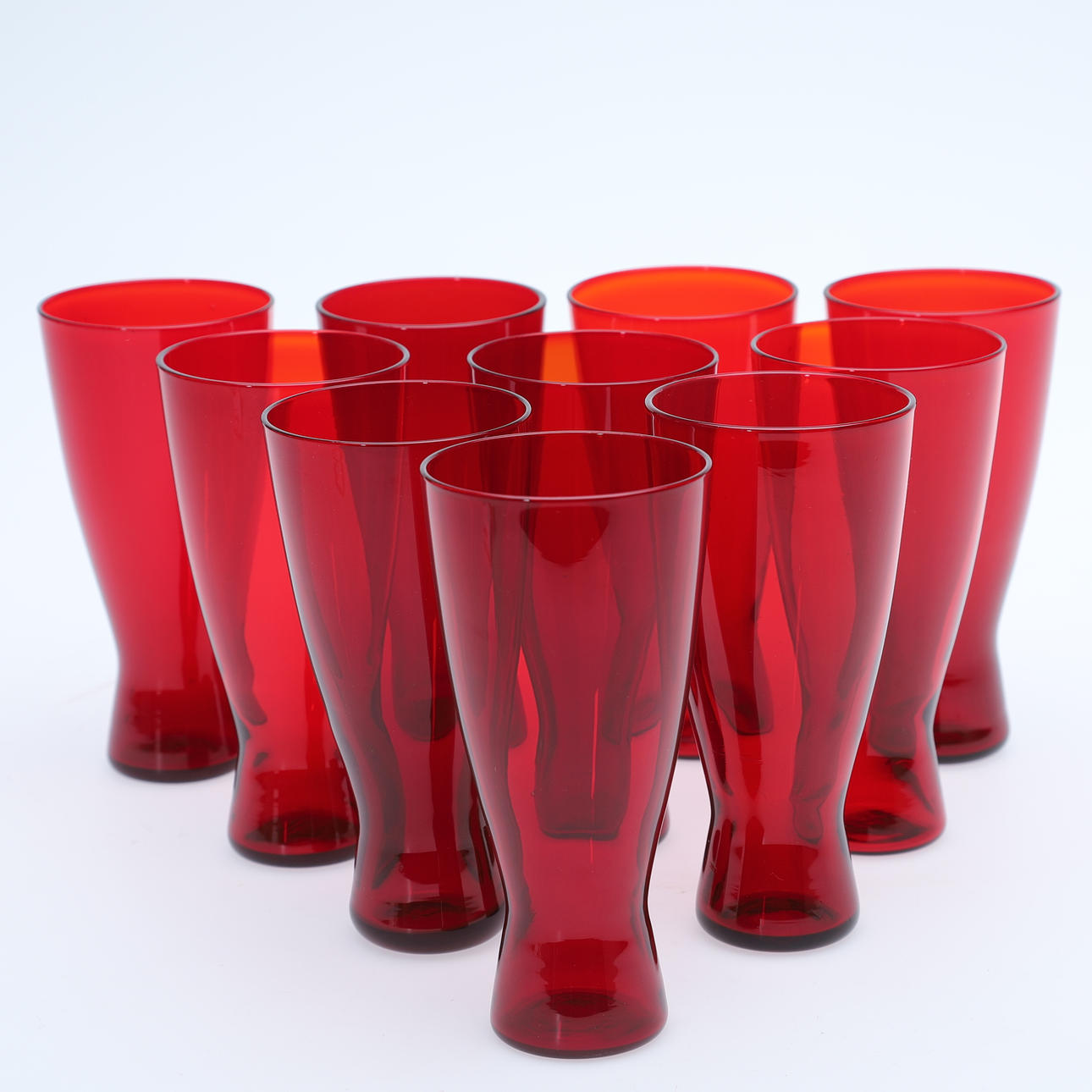 REIJMYRE, 10 st glas, röda.