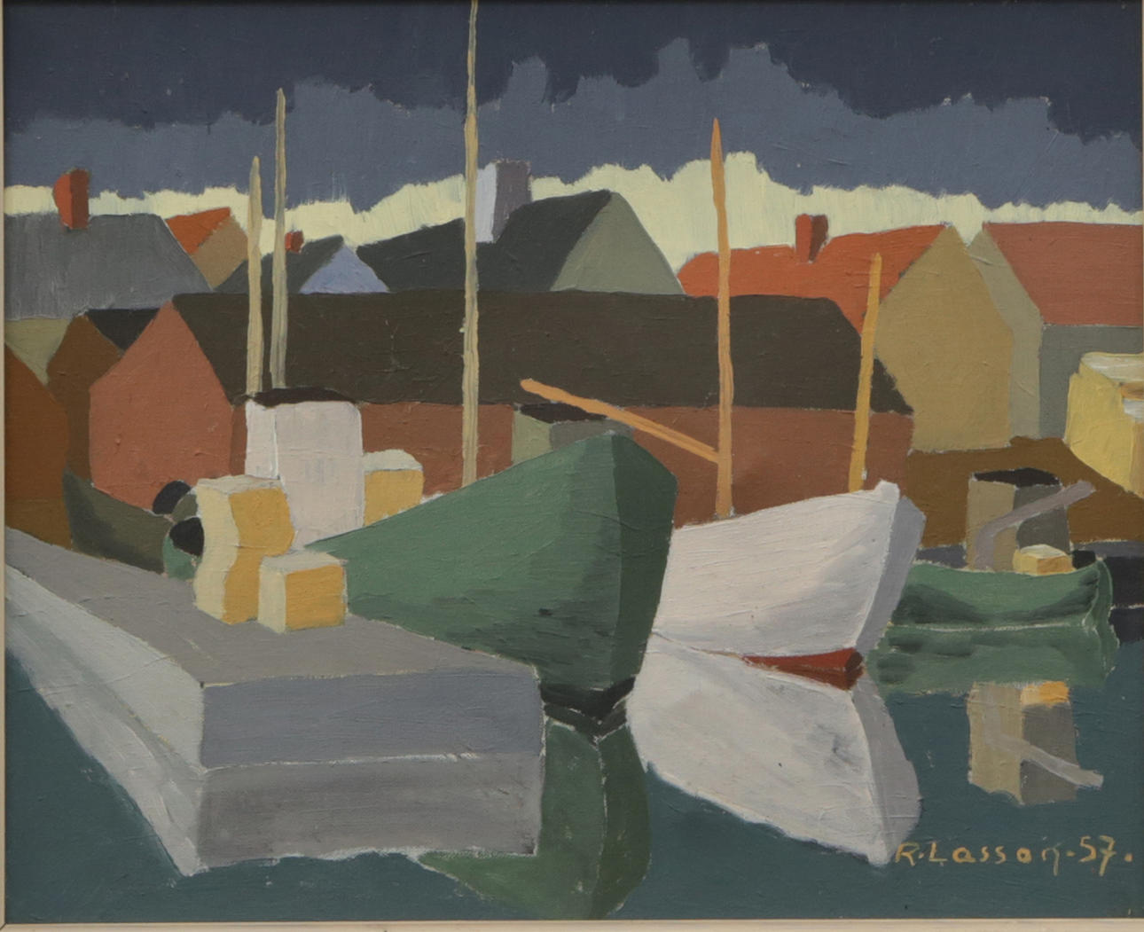 ROLF LASSON. OIL, on canvas, signed, 1957.