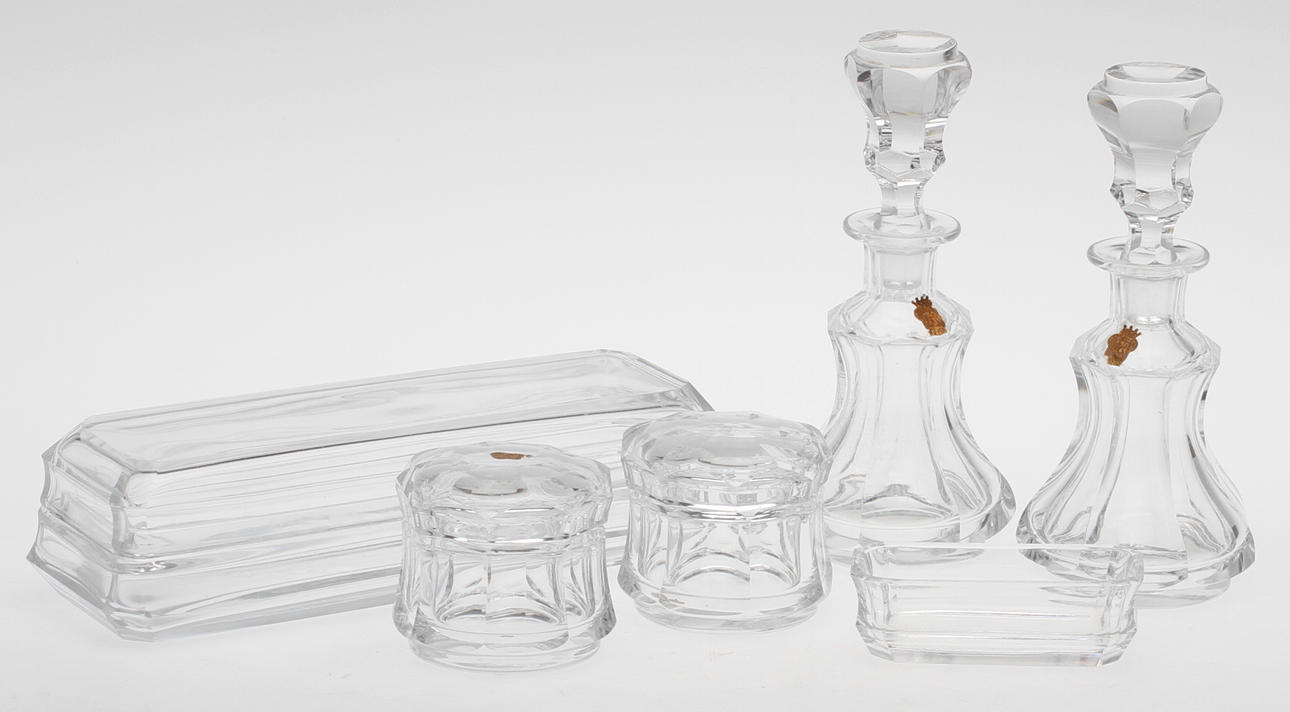 TOALETTBORDSUPPSATS, Eda Glasbruk 1930-tal.