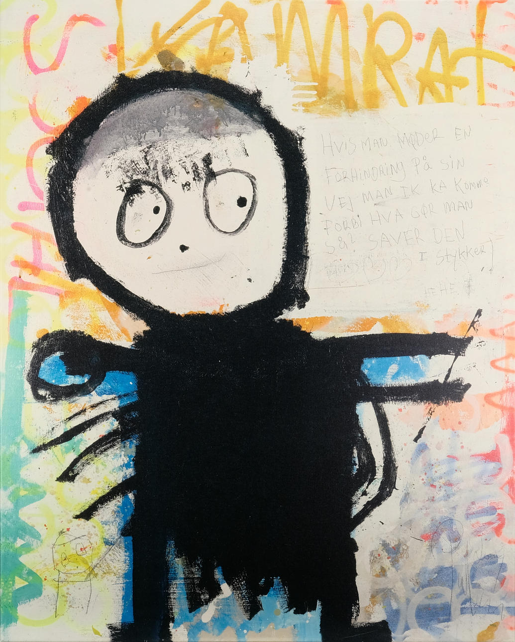 POUL PAVA. Akryl på duk.