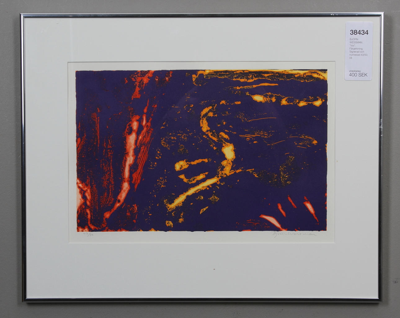 BJÖRN WESSMAN. "Isis". Färgetsning. Signerad och numrerad 43/50.