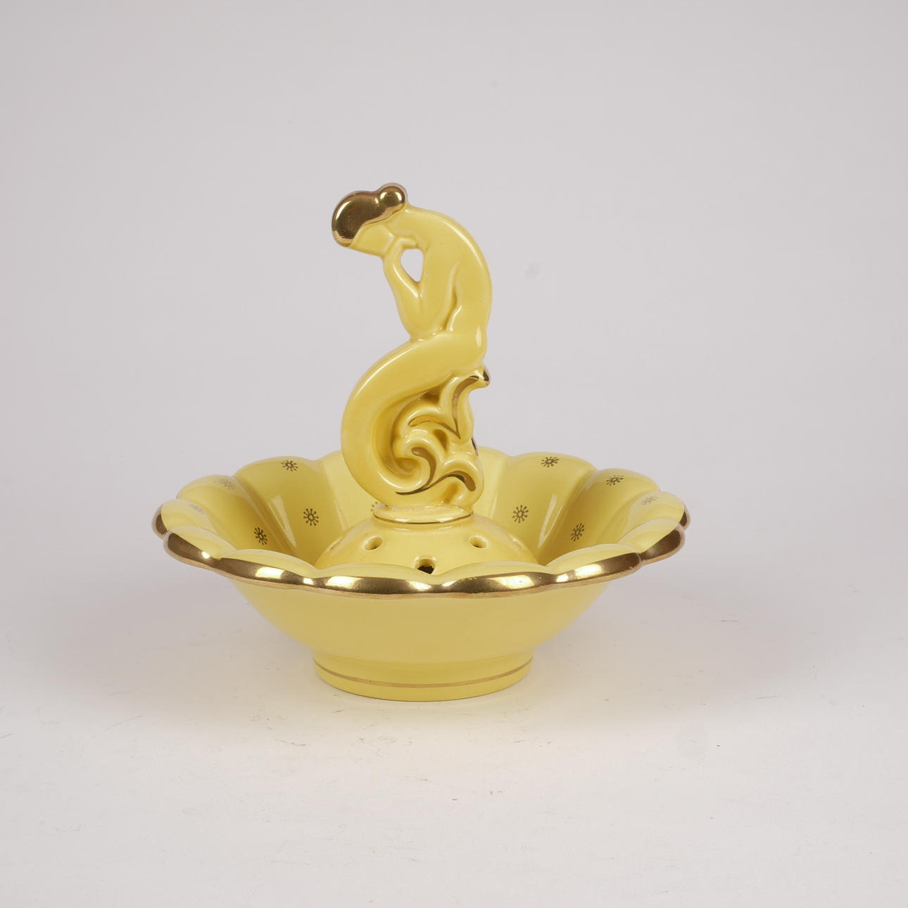 ARTHUR PERCY. Set floral, 2 piezas, flintware «Naples», Gefle.