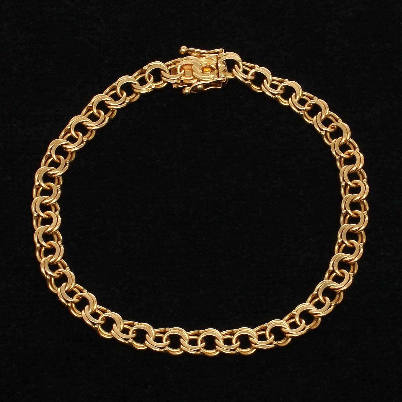 ARMBAND, 18k guld, Vibergs Guldvaror, Arvika, 1966.