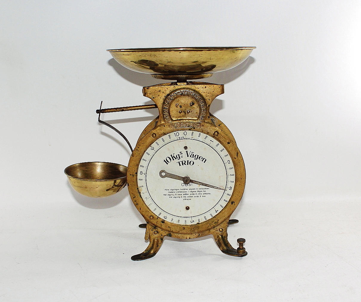 HUSHÅLLSVÅG, metall, 10 kg Vågen Trio.