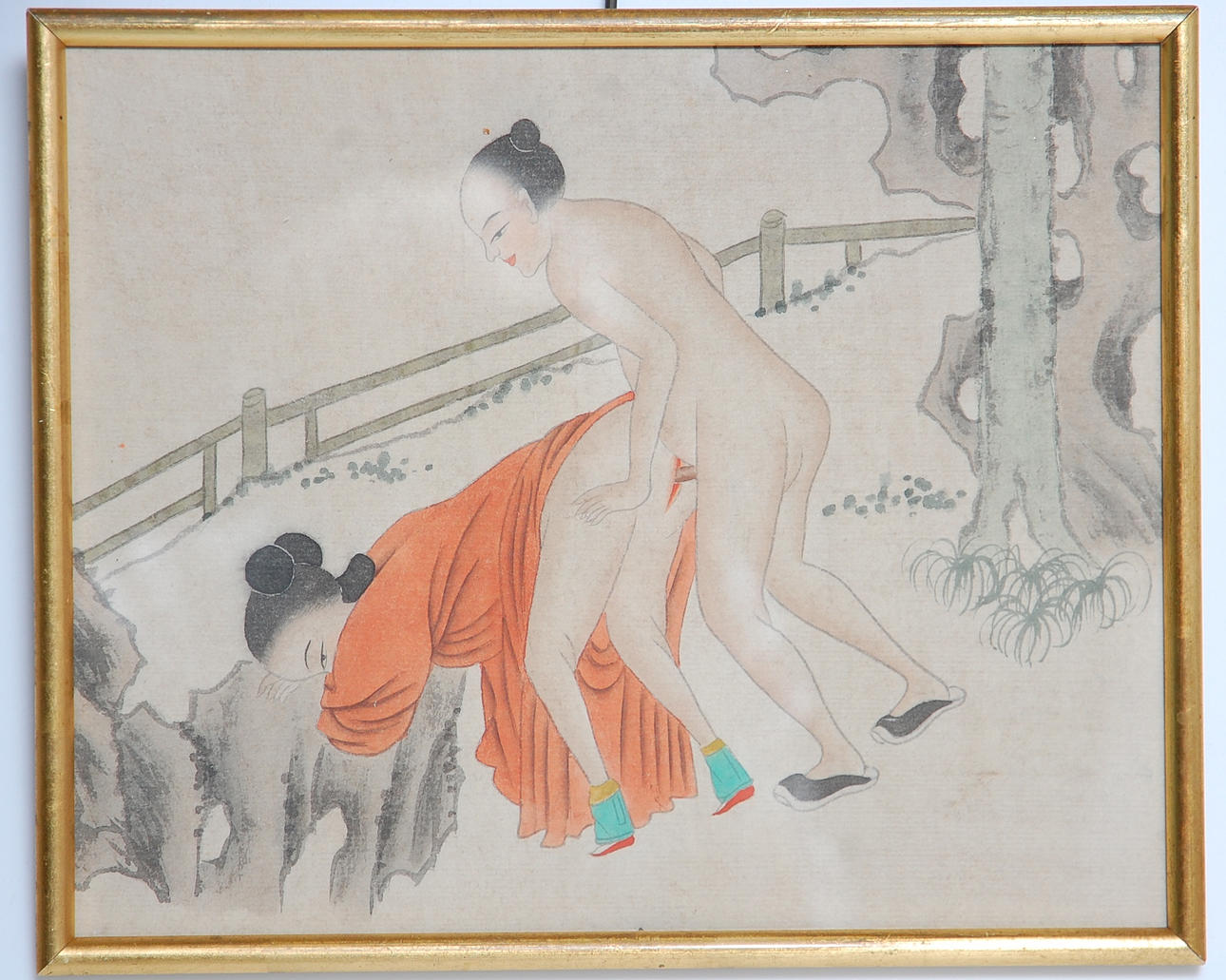 AKVARELL, erotisk, Kina.