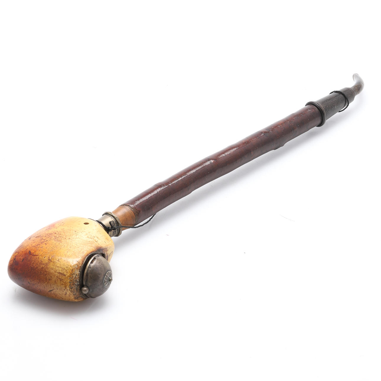 A 19th century SJÖSKUMPIPA with silver details. Miscellaneous ...