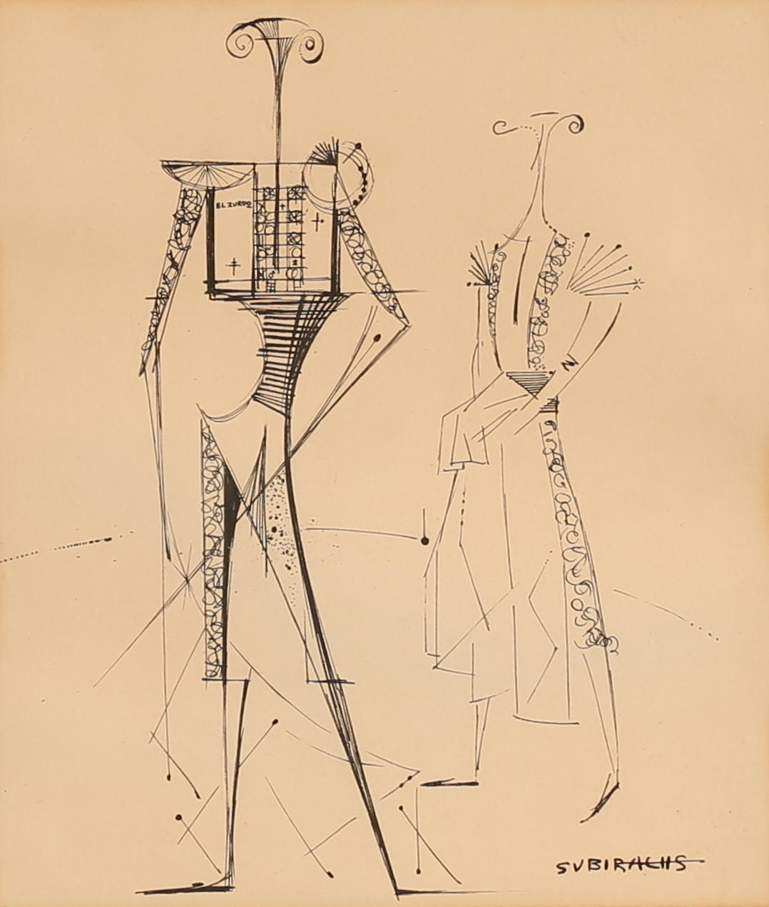 JOSEP MARIA SUBIRACHS. Marker lettering, signed.