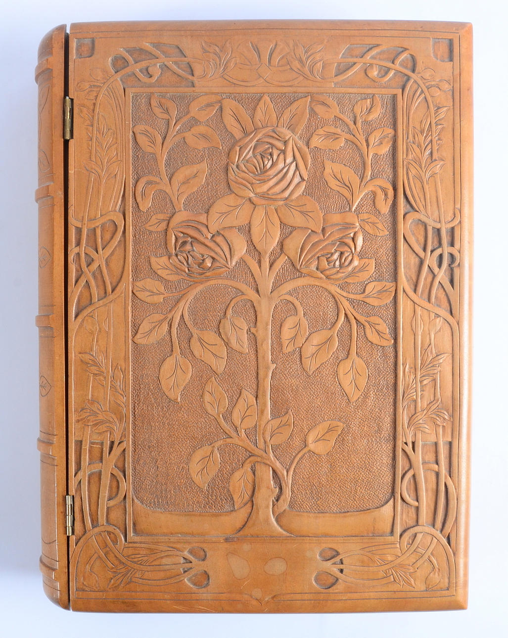 FÖRVARINGSLÅDA I FORM AV BOK, jugend, 1900-talets första hälft.