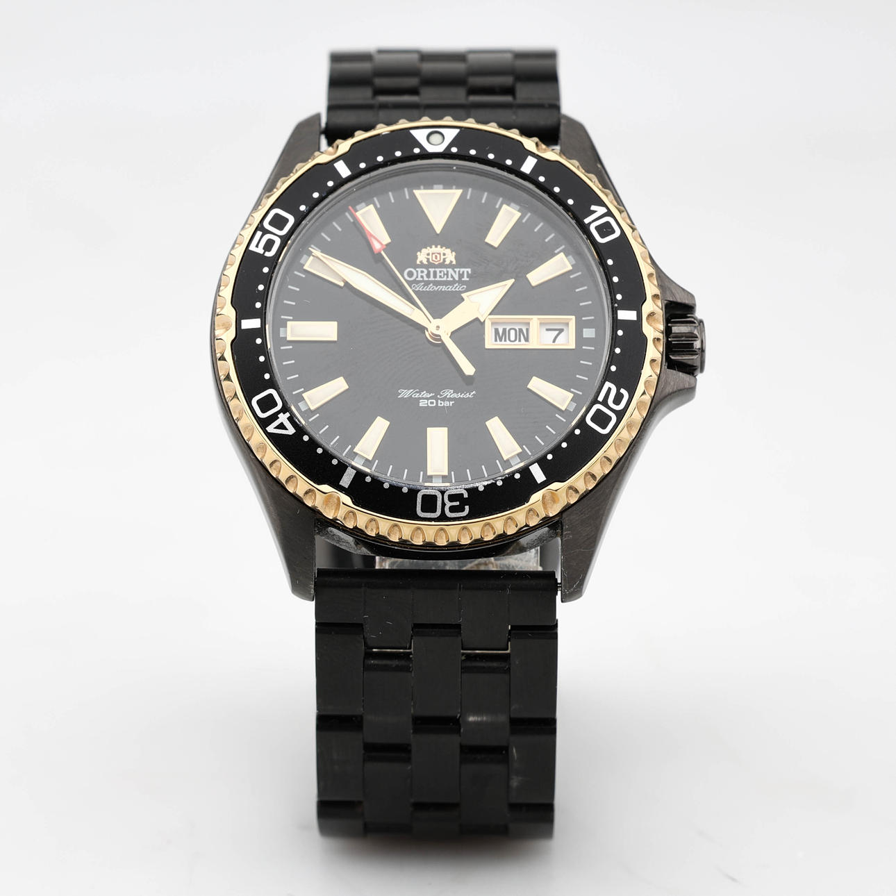 ORIENT, wristwatch, steel, automatic assignment, date, day, Japan.