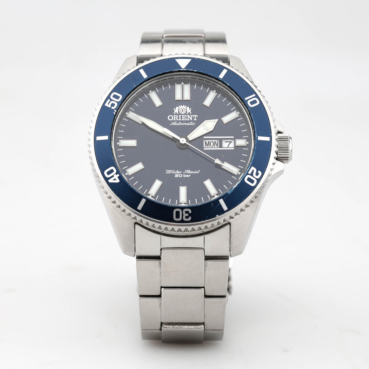 ORIENT, wristwatch, steel automatic assignment, date, day, Japan.