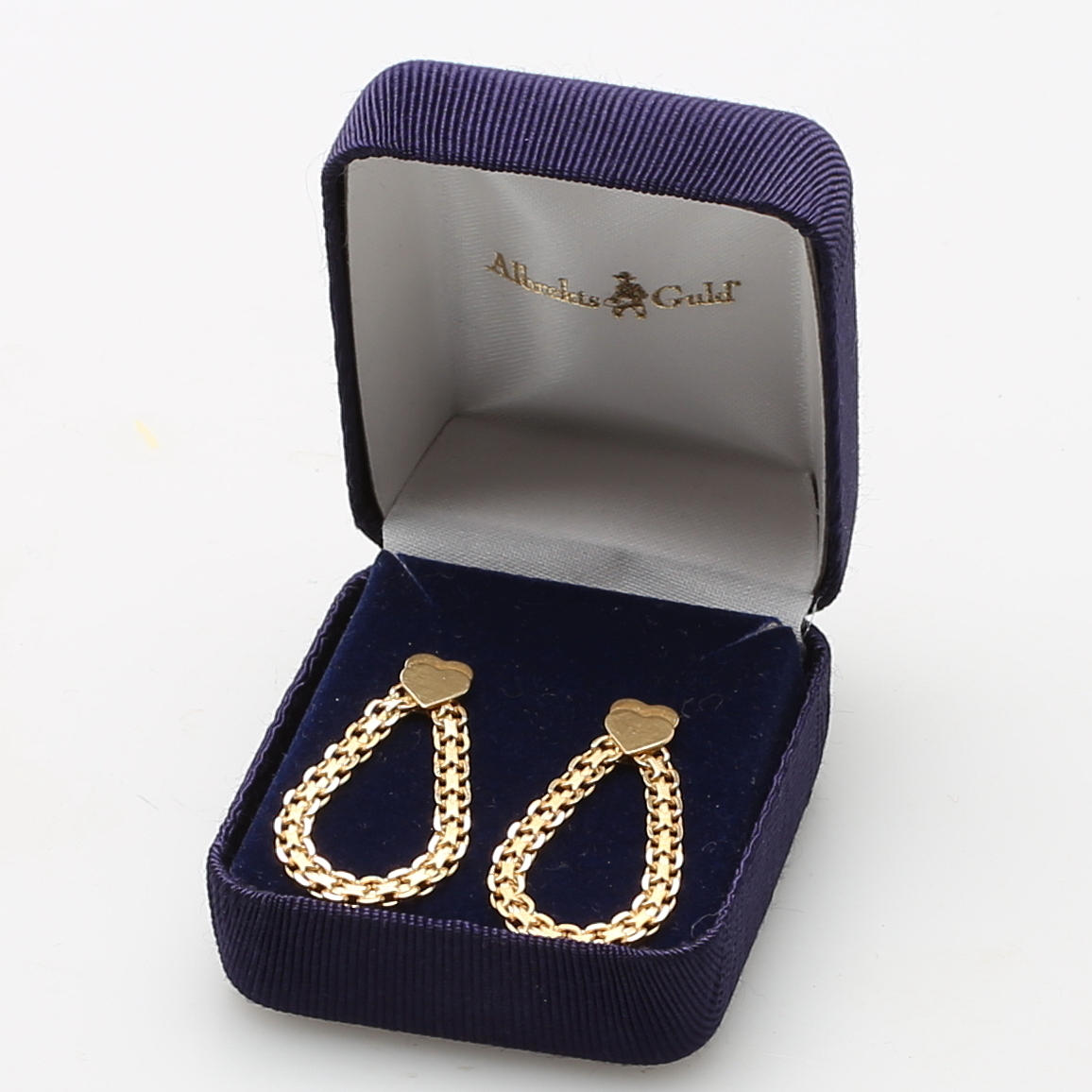 ÖRHÄNGE i 18K gulguld, ett par, dekor av hjärtan, Italien, svensk kontrollstämpel.