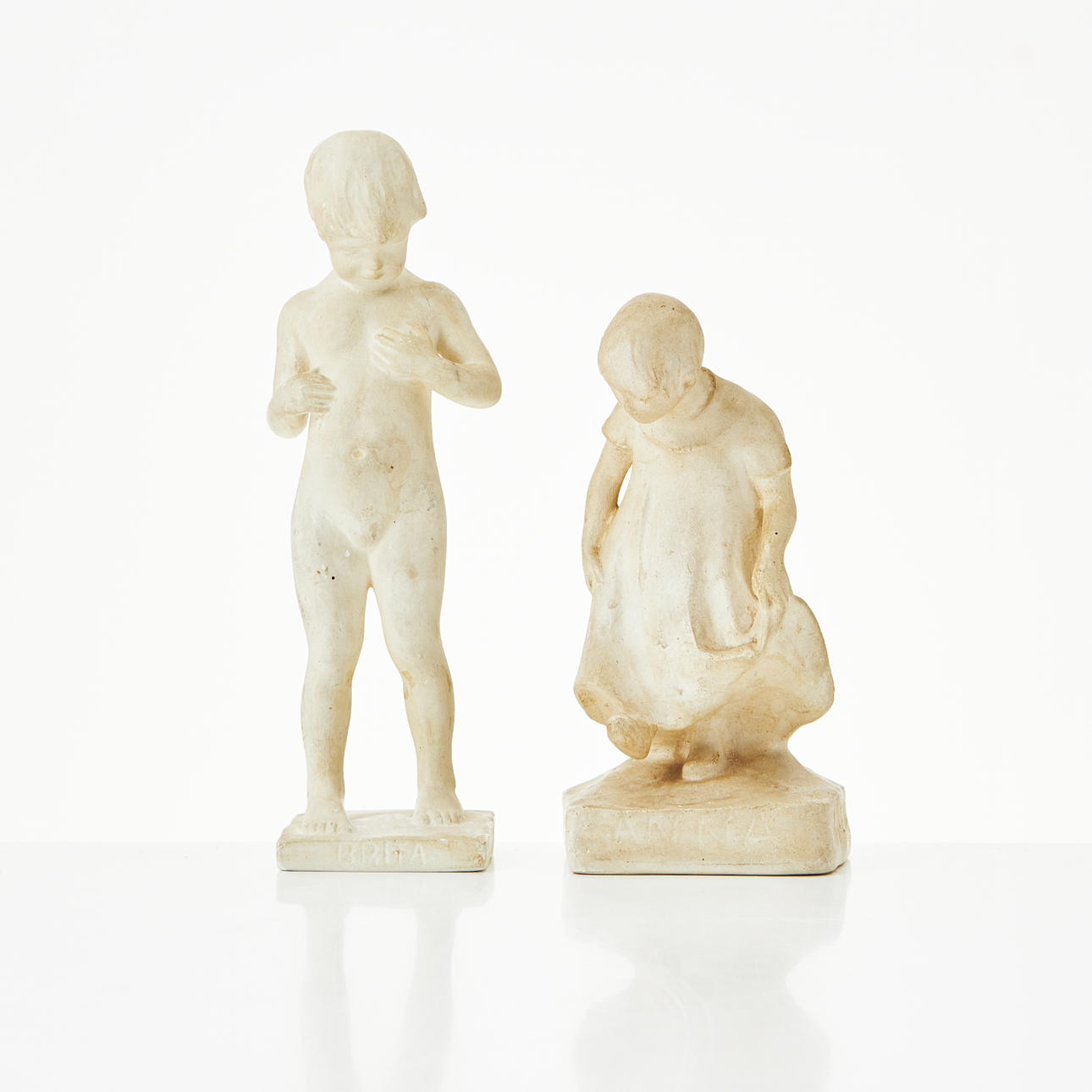 CARL ELDH. Sculptures, 2 pieces, plaster.