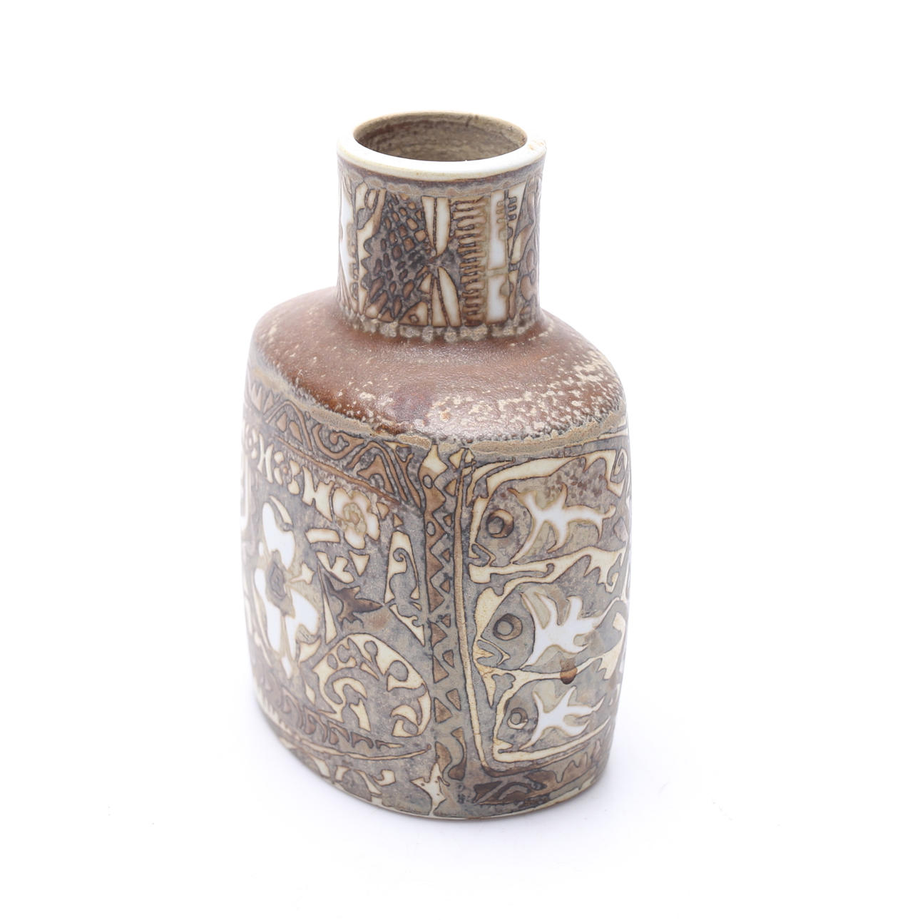 NILS THORSON. Vase, earthenware, Read, Royal Copenhagen.