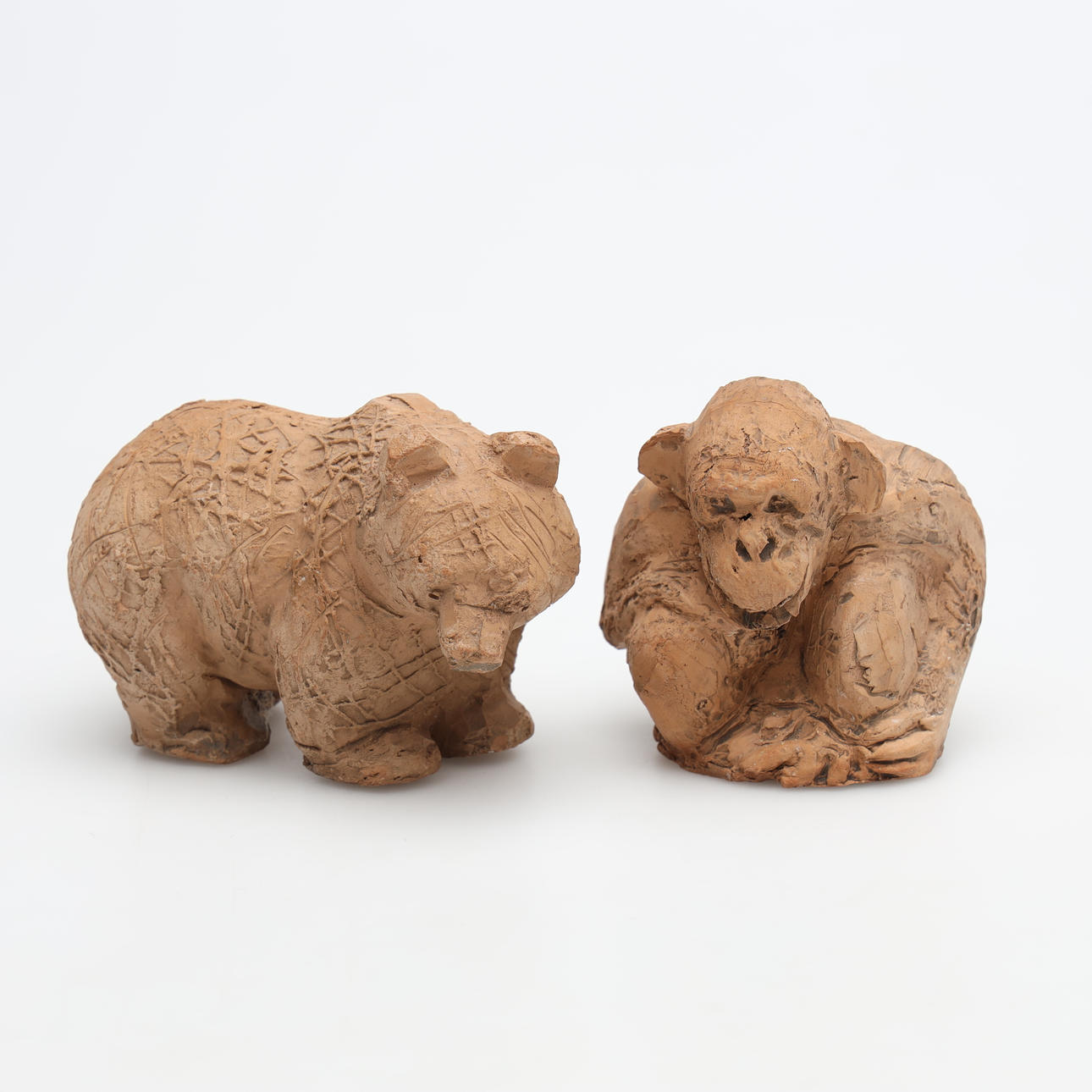 THEA TANNER. Two ceramic sculptures.