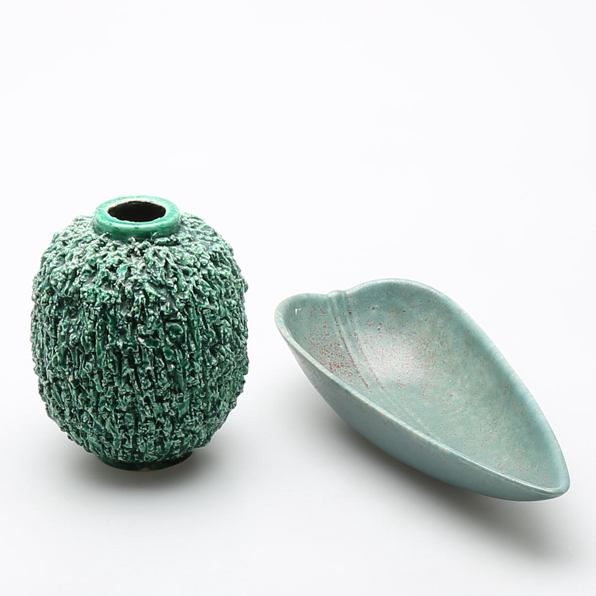 VAS OCH SKÅL, 2 st, stengods, Gunnar Nylund, Rörstrand.