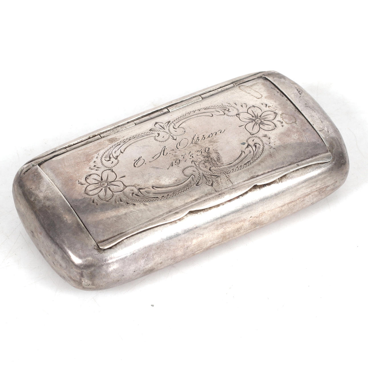 SNUSDOSA, silver. Vikt 67 gram.