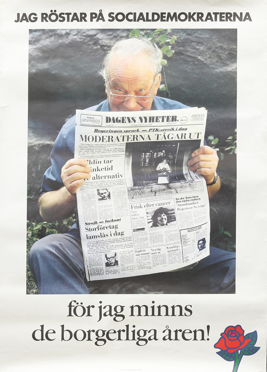 ELECTION POSTER, offset print, Social Democrats, 1985.