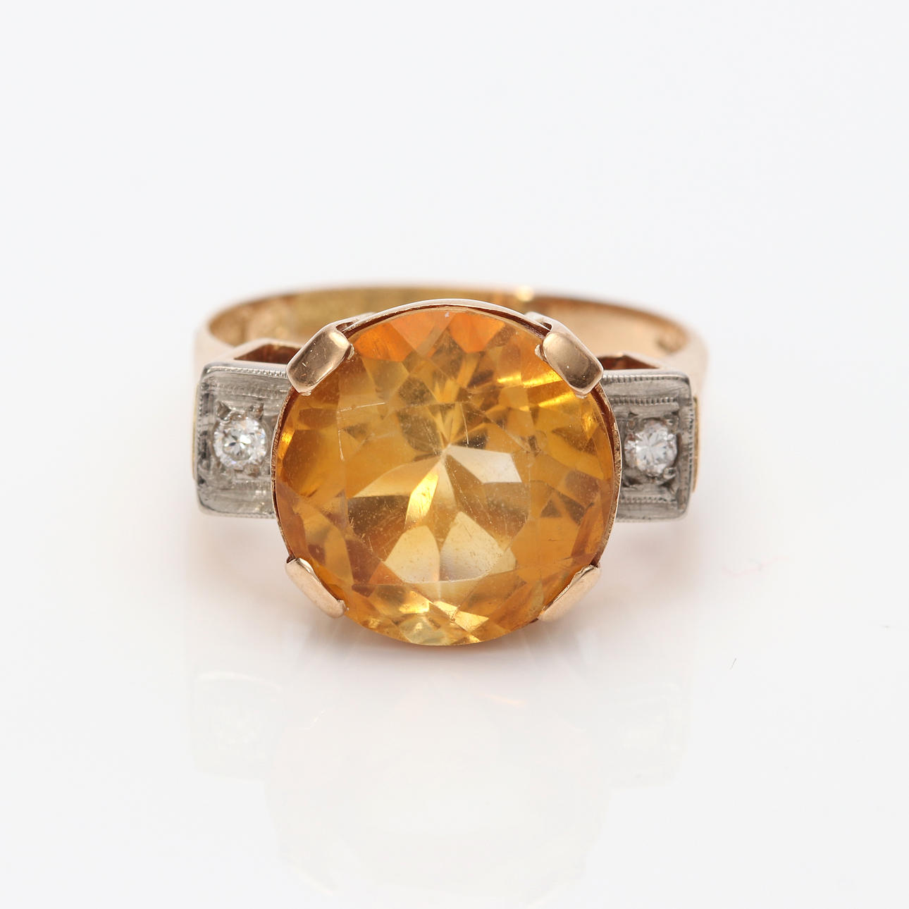 GOLDRING 18 KARAT mit Citrin.