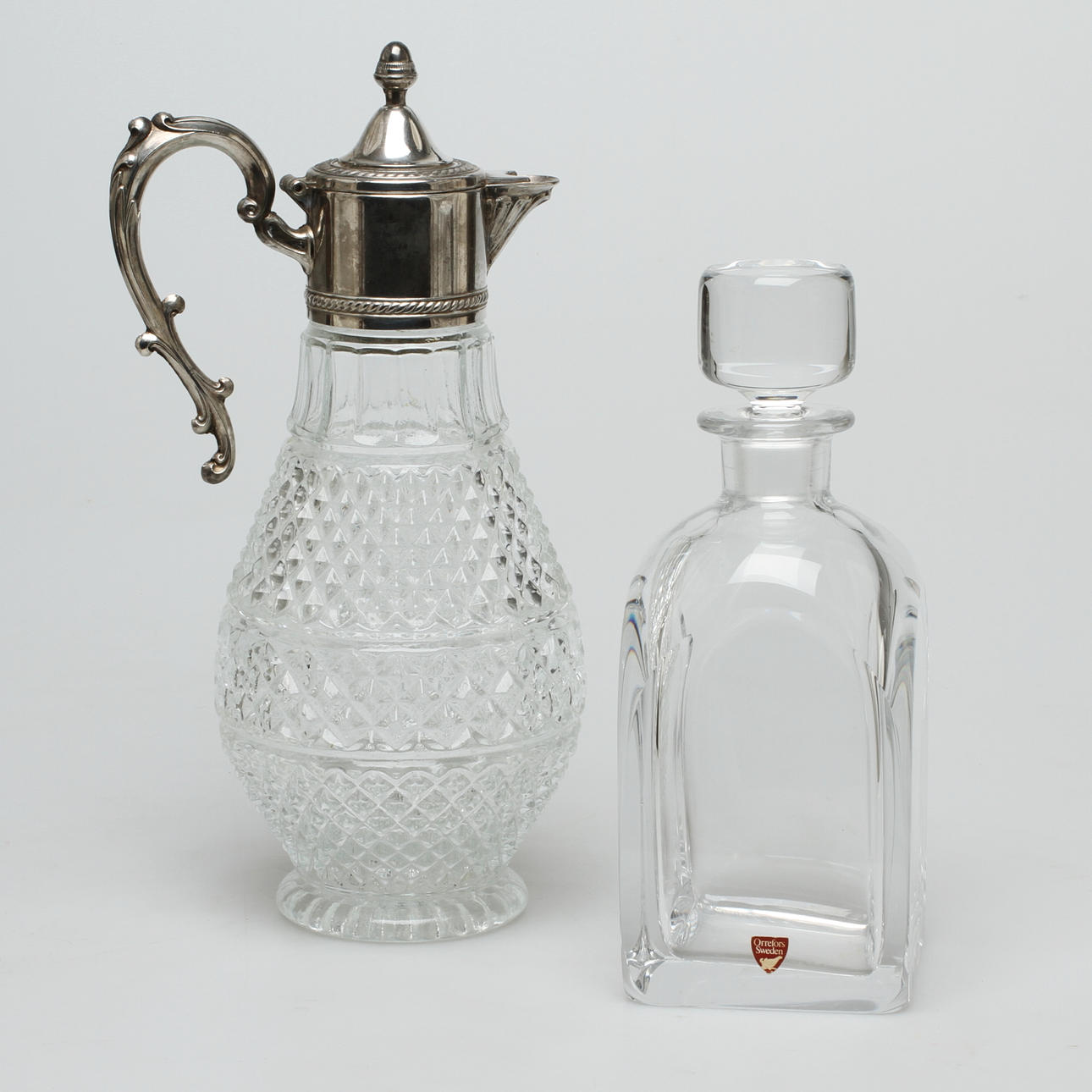 KARAFFER, 2 st, glas, 1900-tal.