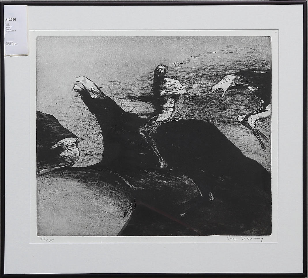 TAGE TÖRNING. etsning, signerad, numrerad 55/75.