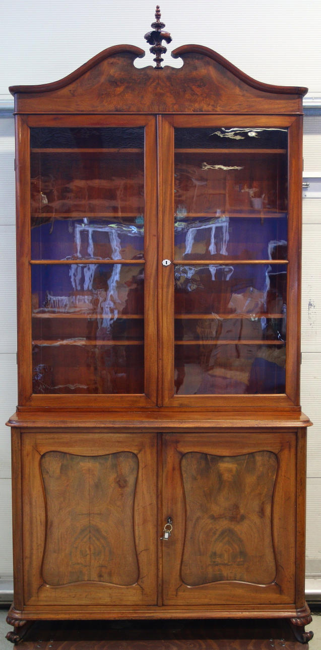 VITRINSKÅP, magognyfanér, empirestil, 18/1900-tal.