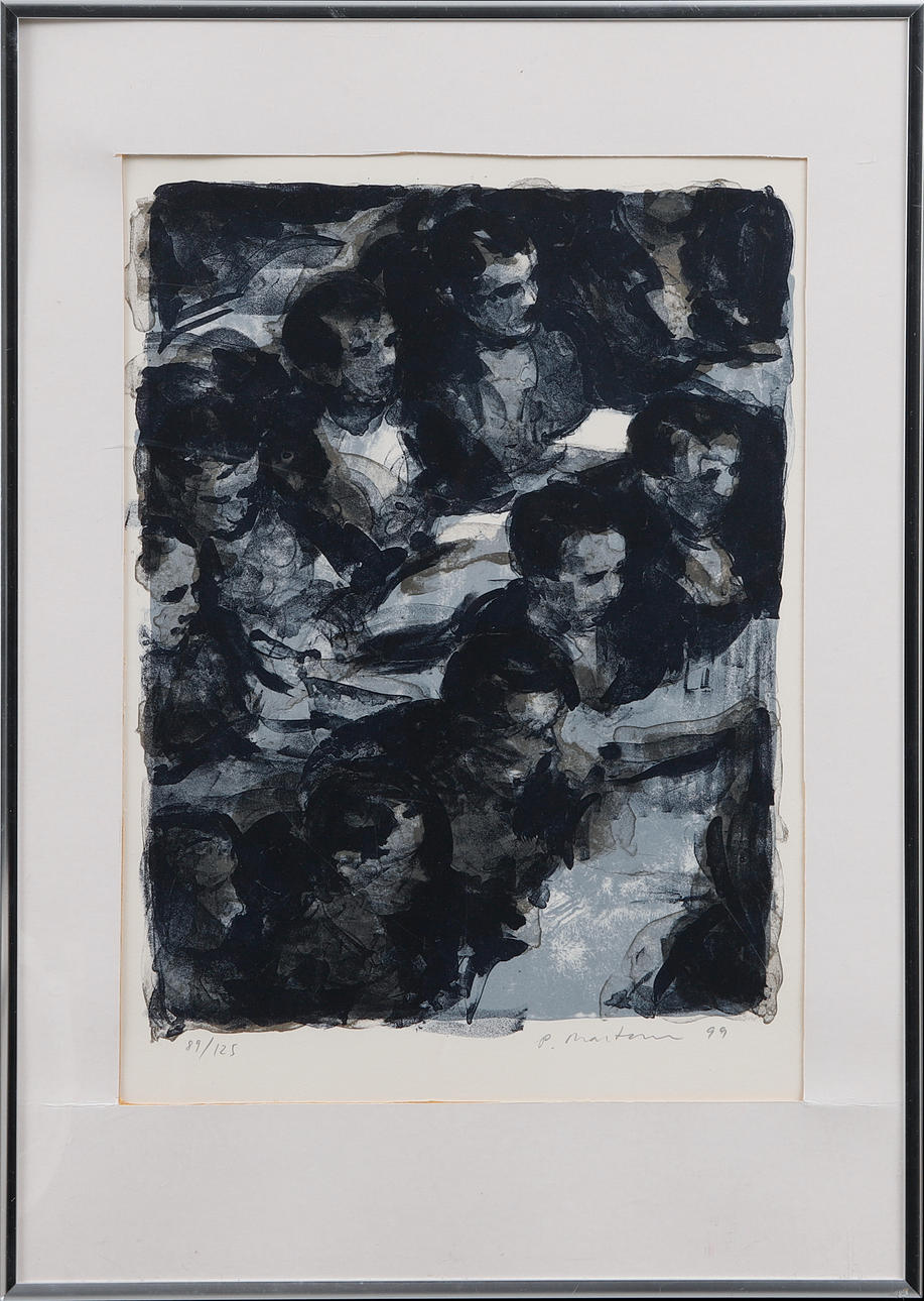 PETER MARTENSEN. Figures, lithograph, signed and numbered 89/125.