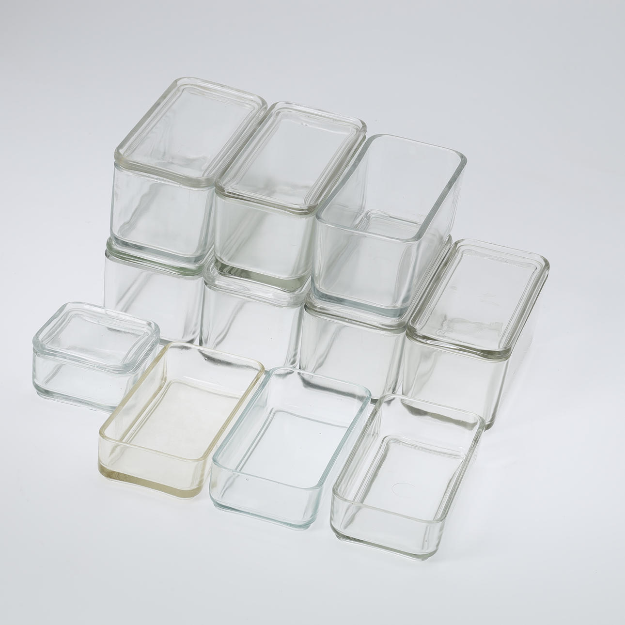 ATTRIBUTED TO WILHELM WAGENFELD (1900-1990). Glass storage frame