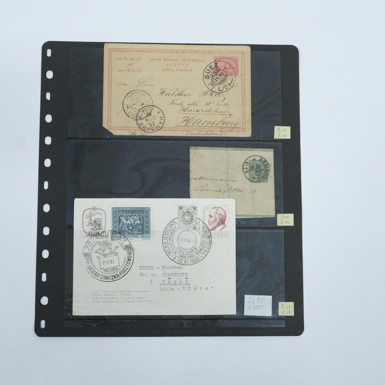 POSTKORT, VYKORT SAMT DEL AV BREV.