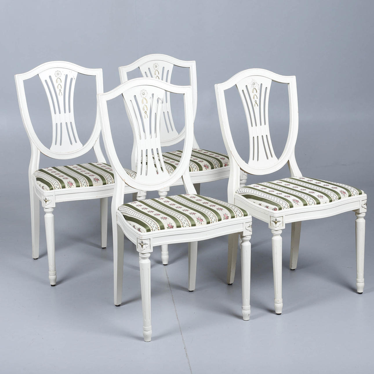 STOLAR. 4 stycken. Gustaviansk stil. 1900-tal.