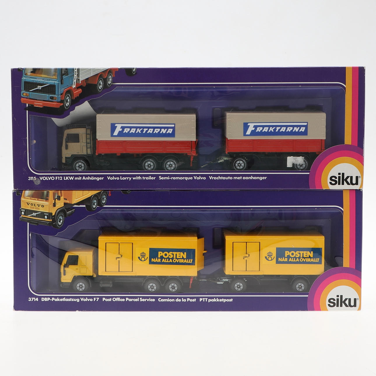 MODELLASTBILAR, 2 st, Volvo, Siku.