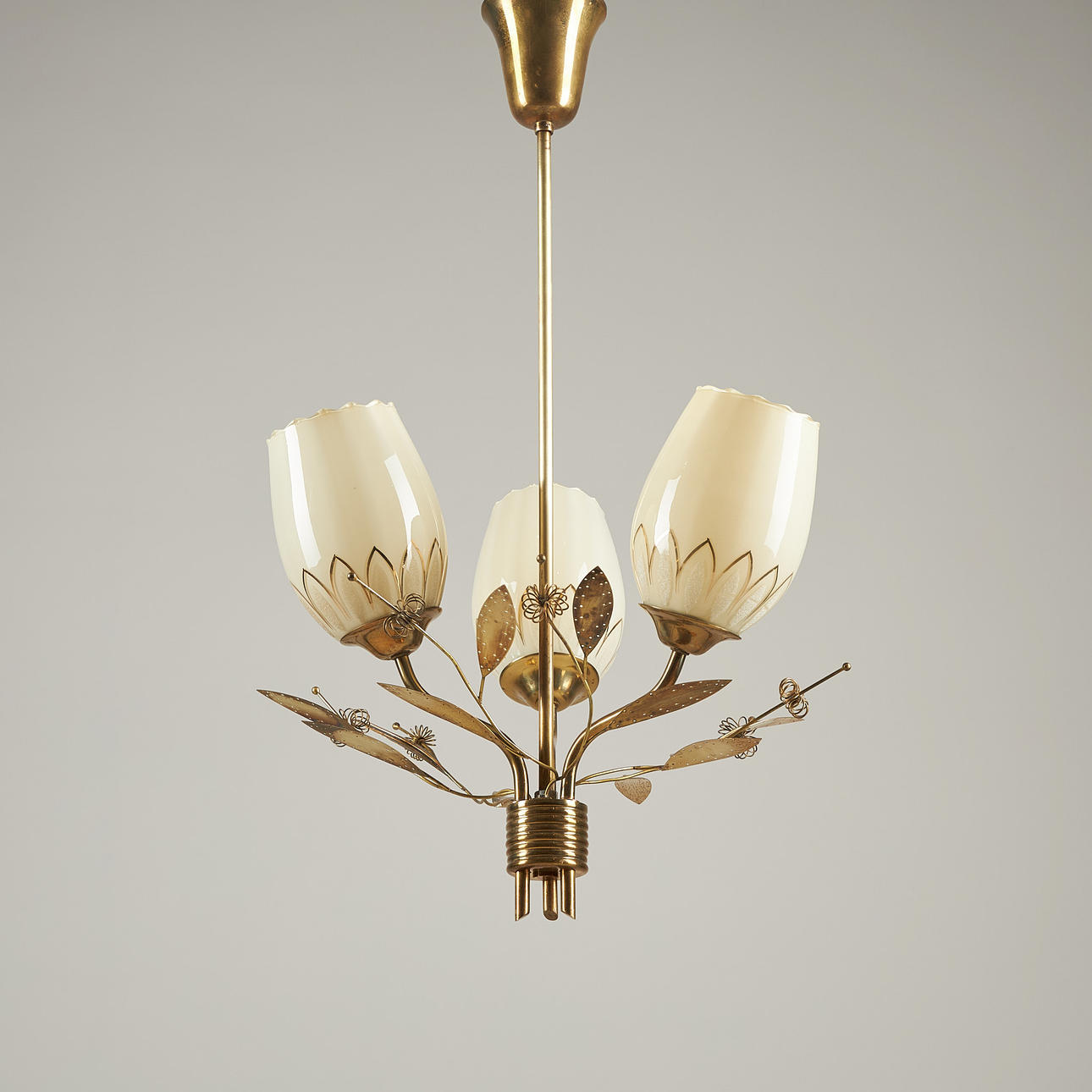 A CEILING LAMP, brass, Itsu. 1950s.
