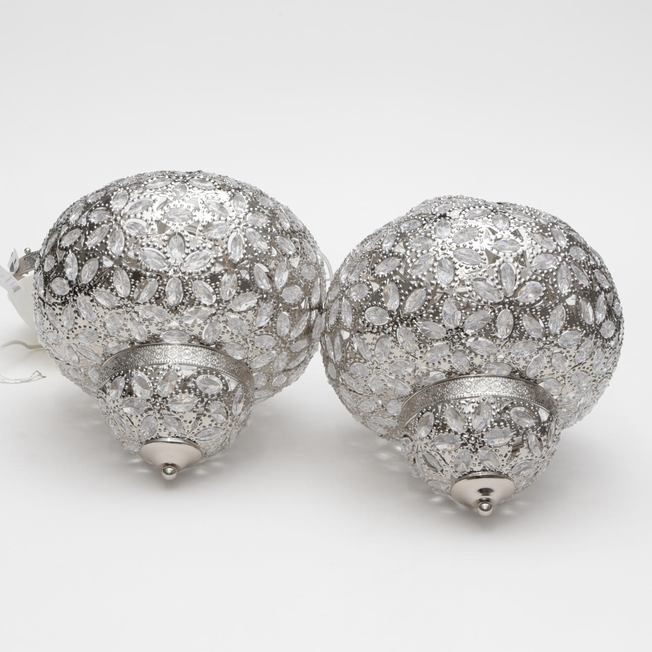 CEILING LIGHTS, 2 pcs, metal/glass/plastic.