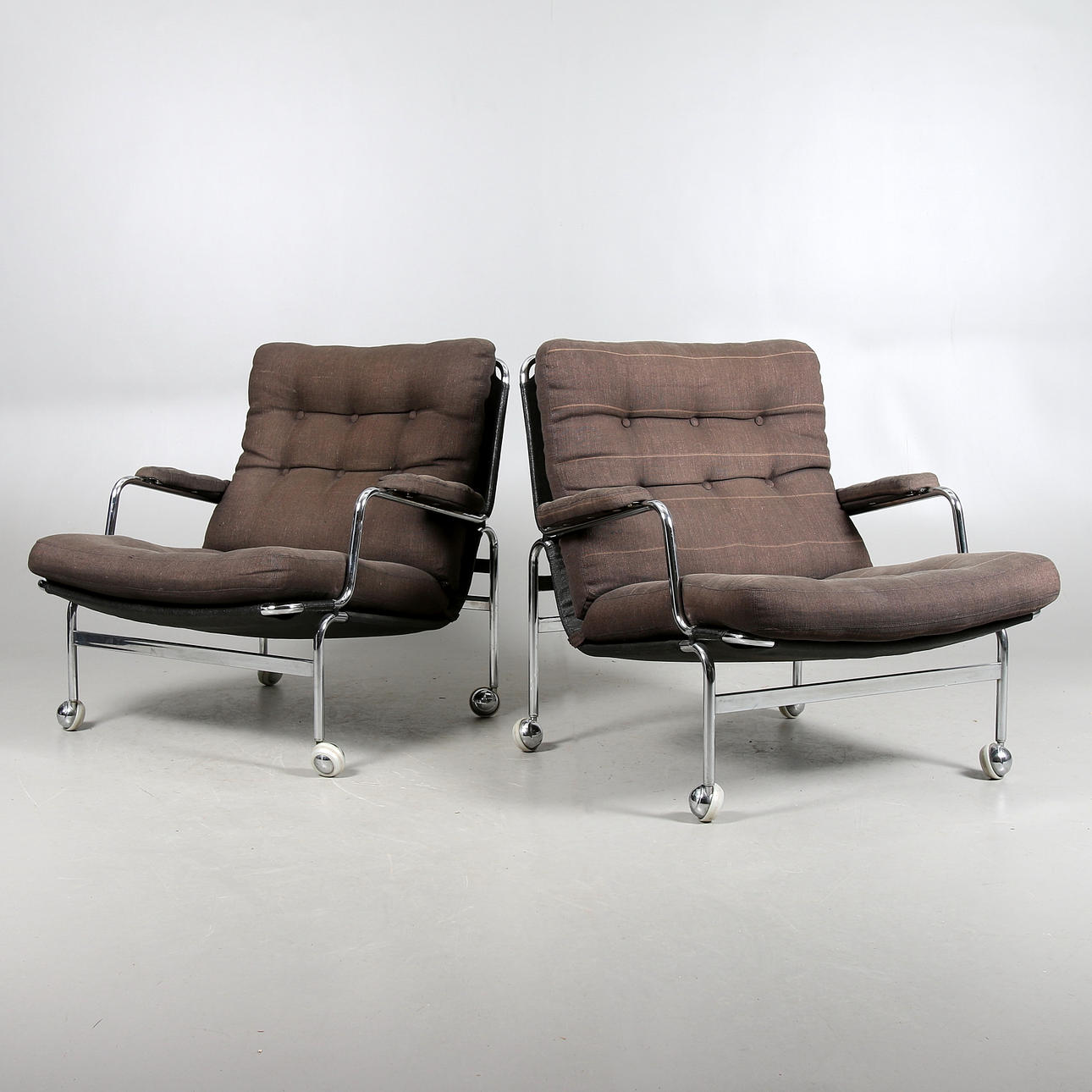 FÅTÖLJER, 2 st, "Karin", Bruno Mathsson för Dux.