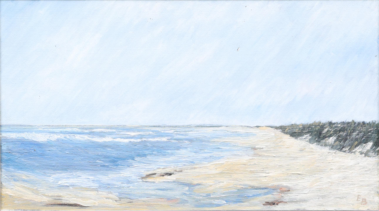 ERLING BORGSHAMMAR (FÖDD 1943). Beach motif, oil on canvas, monogram signed EB.
