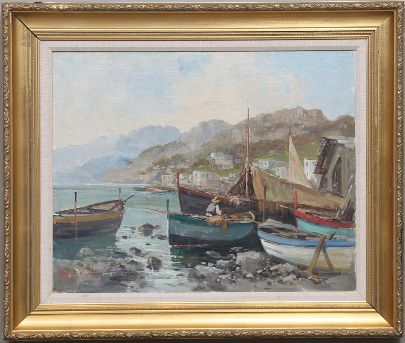 ERCOLE MAGROTI. Oil on canvas, signed.