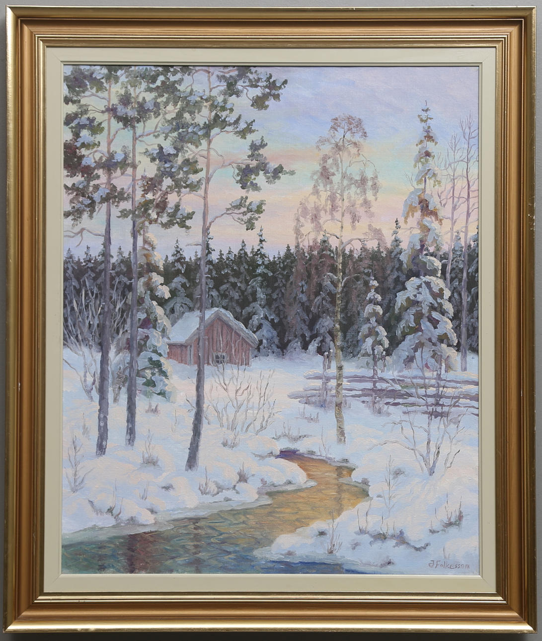 JAN-OLOF FOLKESSON. Olja på duk, signerad.