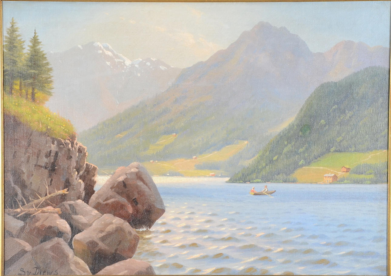 SVEND DREWS. oil on canvas.