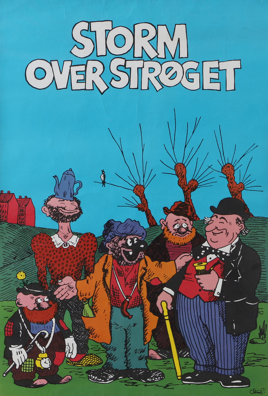 ADVERTISING POSTER, “Storm over Strøget”, Kannike Tryk Aarhus.