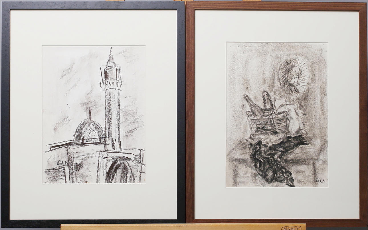 ESTHER YUCHT (GEB.1910 POLEN). grafik, två stycken.