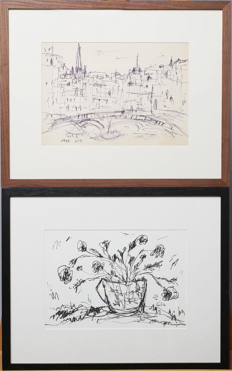 ESTHER YUCHT (GEB.1910 POLEN). grafik, två stycken.