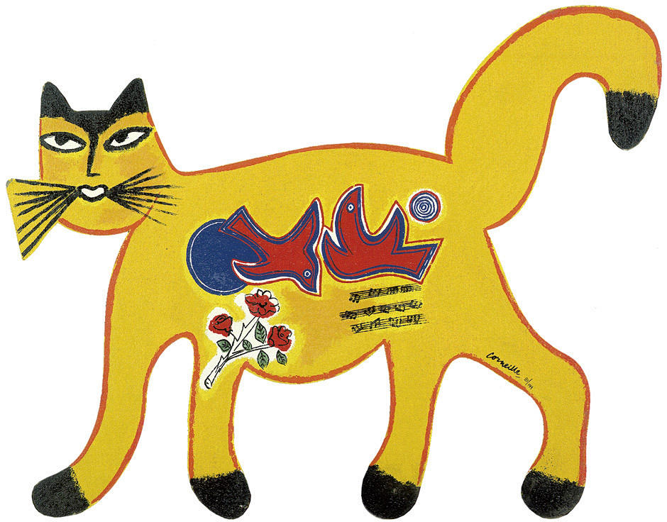 CORNEILLE (D.I. CORNEILLE GUILLAUME BEVERLOO, 1922 IN LÜTTICH - 2010 AUVERS-SUR-OISE). gul katt.