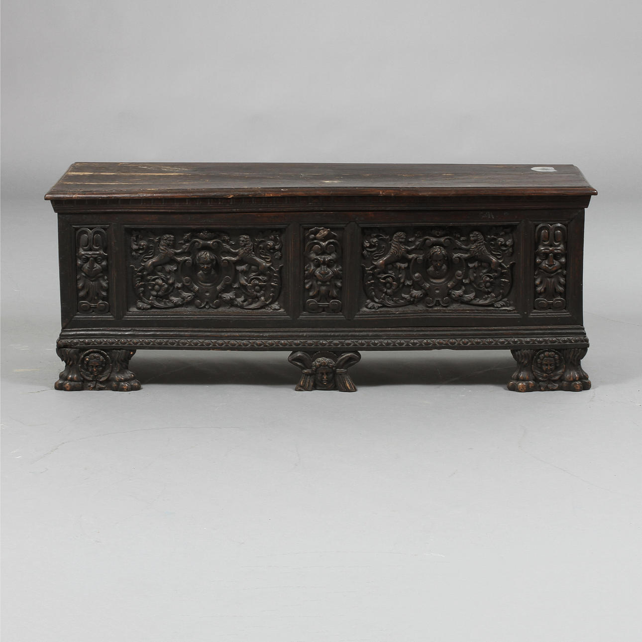 CASSONE, delvis barock, Italien, 16/1700-tal.