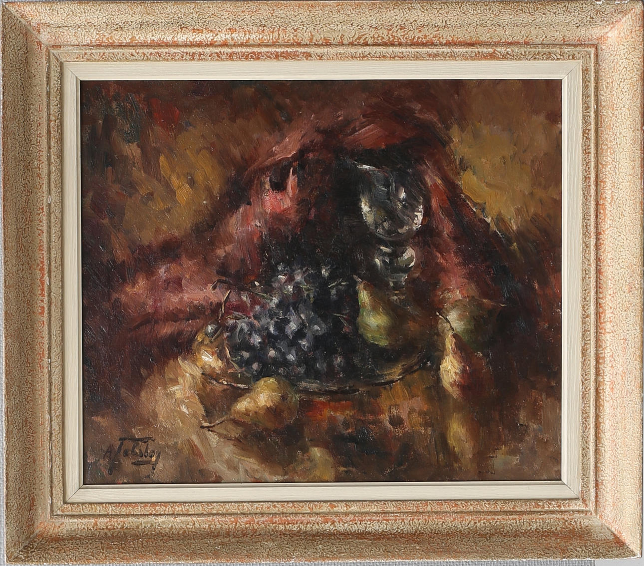 ALEXANDER TOLSTOY. Stilleben. Olja på duk, signerad.