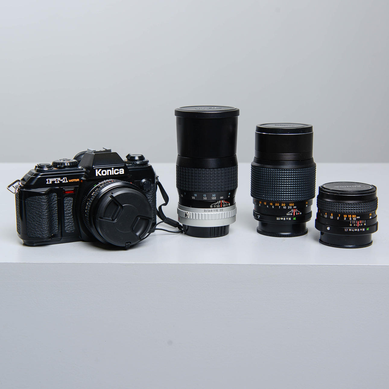 CAMERA, Konica FT-1, with 4 lenses.