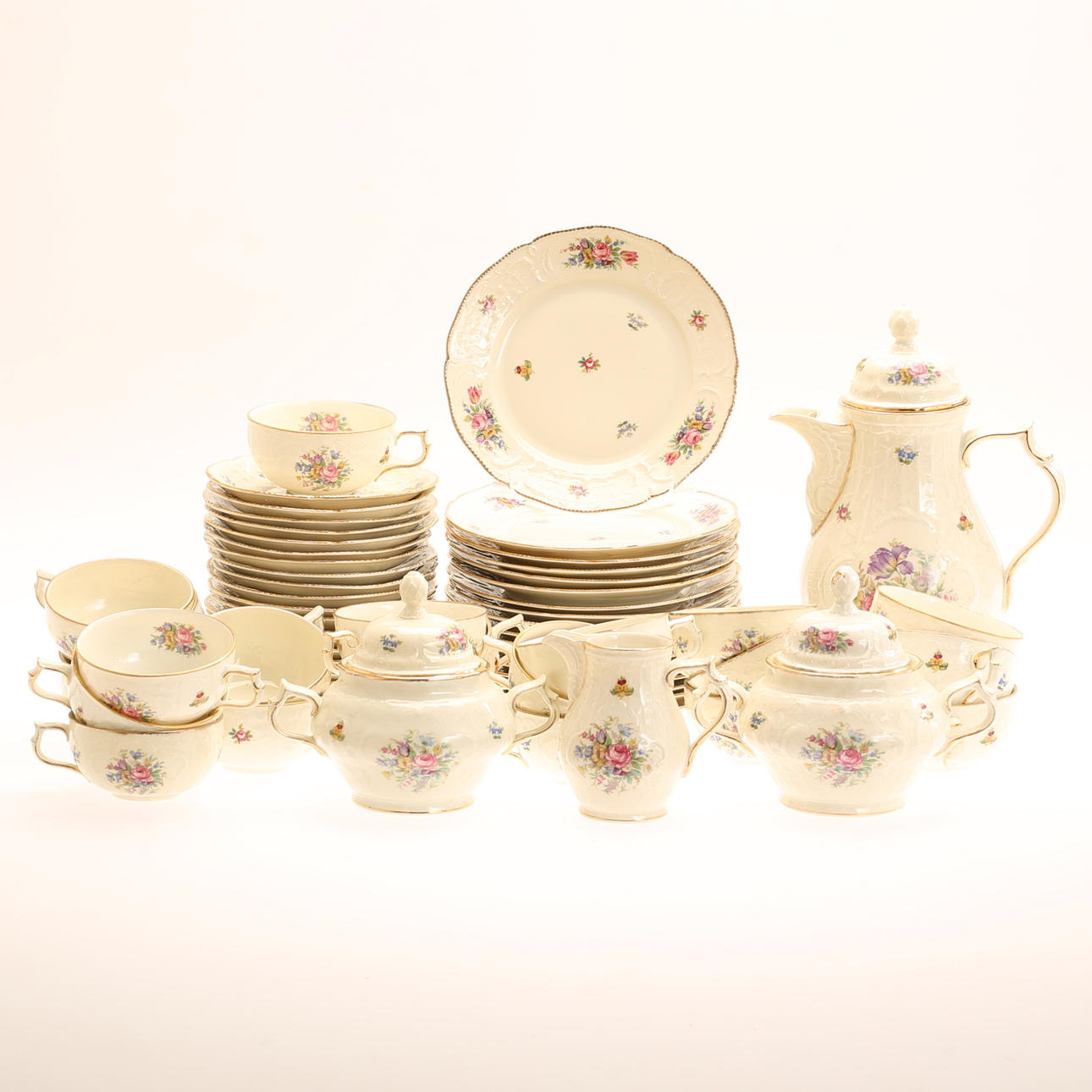 KAFFESÆT, 43 dele, Sanssouci, Rosenthal.