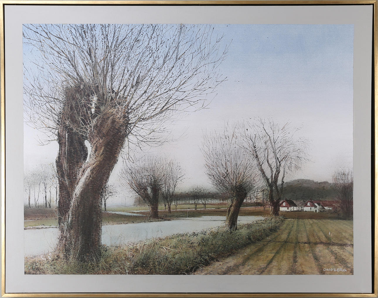 ULF ONSBERG. Skånskt landskap, olja på duk, signerad.