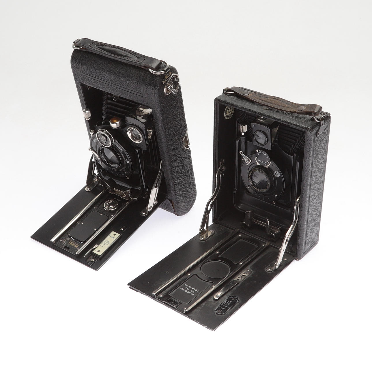 Glunz camera Meyer-Gorlitz.Anastigmat Trioplan 4.5/10.5cm w/case A Glunz Ingo Strut Camera,