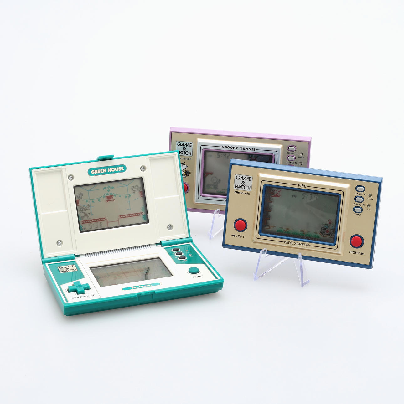 GAME & WATCH, 3 games, Nintendo, 1981-1982.