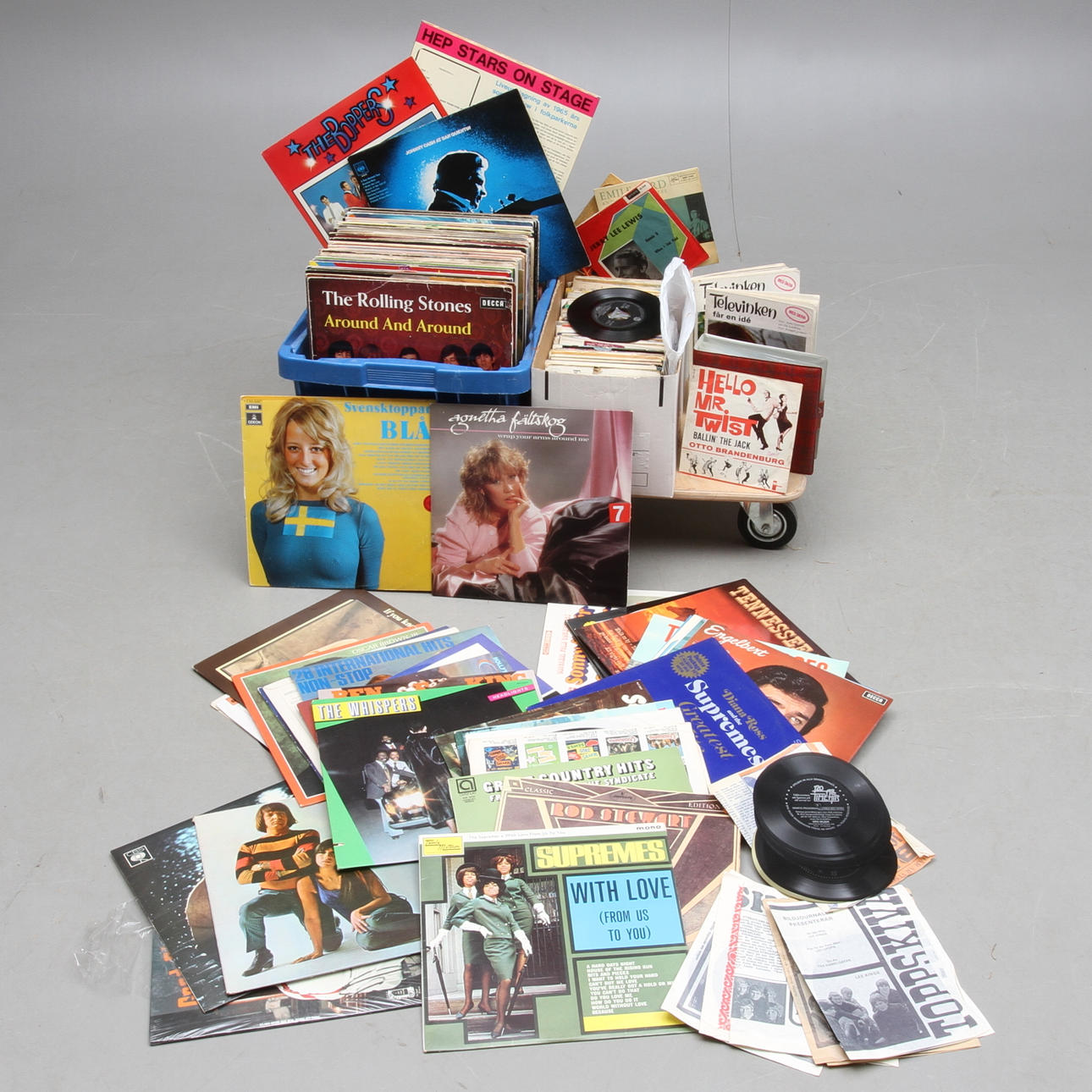 VINYLSKIVOR, mestadels Pop, Rock och Country, 1900-talets andra hälft.